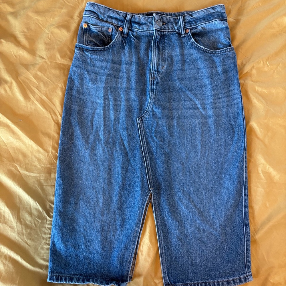 Lucky Brand Denim Midi Skirt